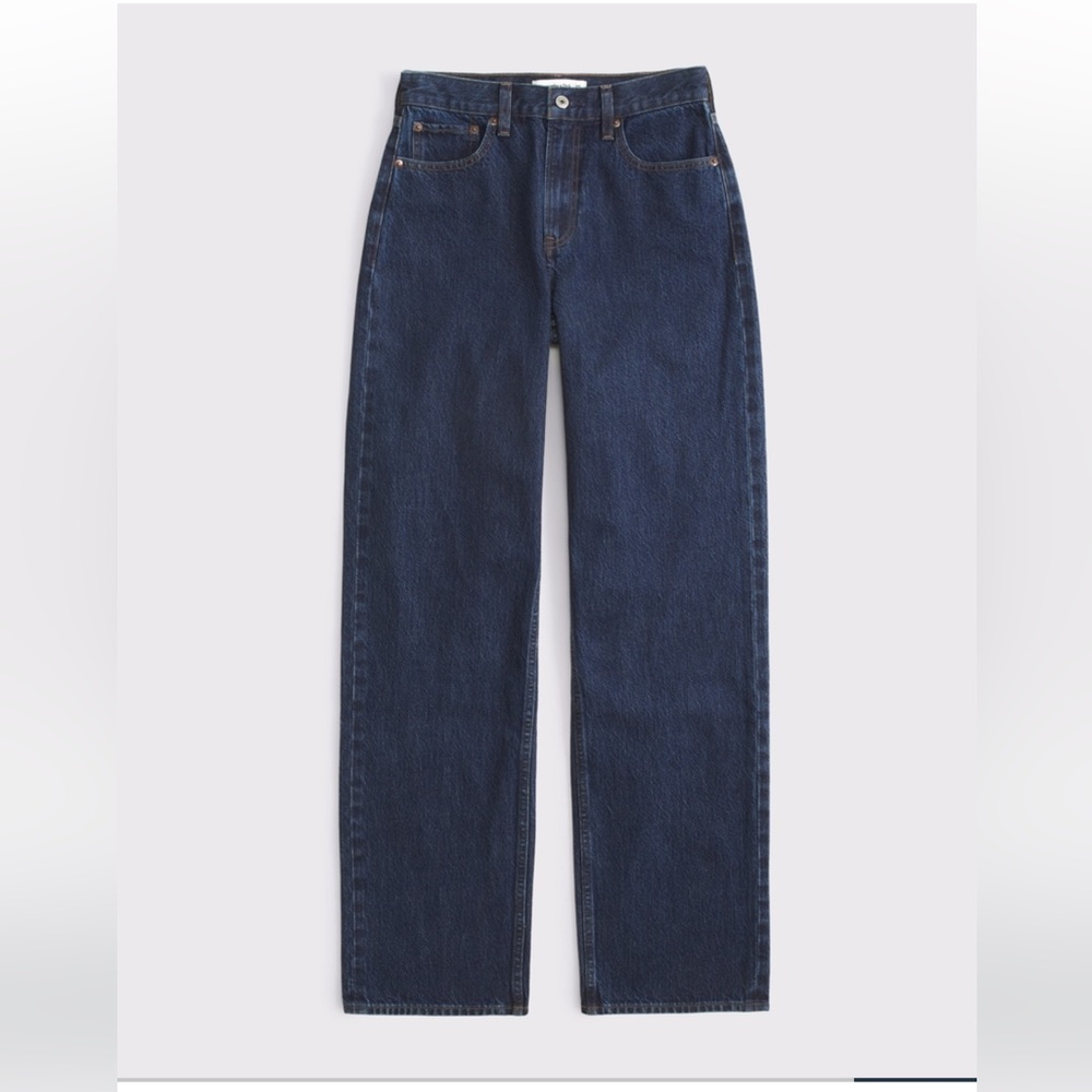 Abercrombie Curve Love High Rise Loose Jeans - HARDLY WORN